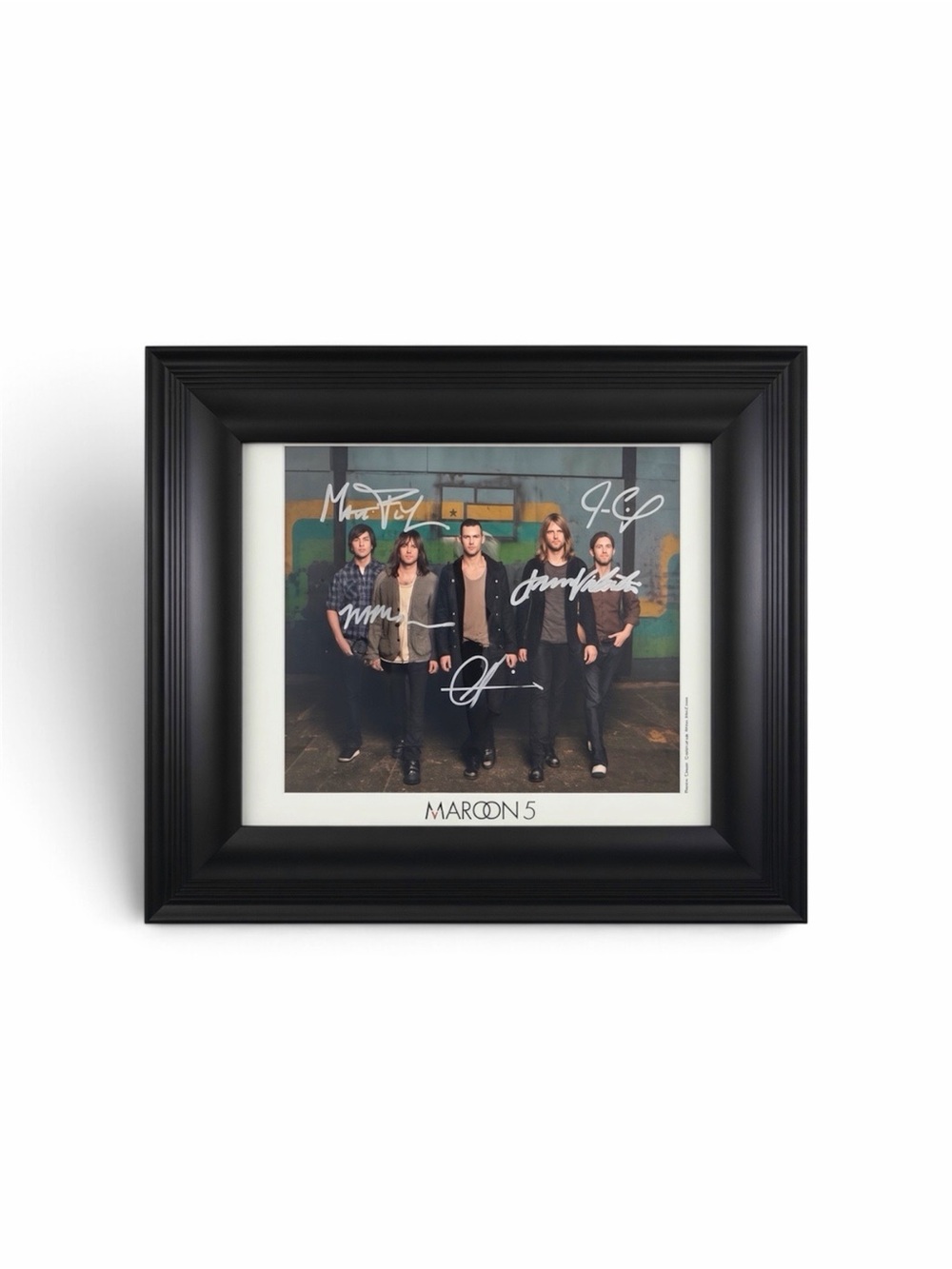 Maroon 5 Pop Punk Dance Alt Rock Framed Signed Full Band Autograph Photograph